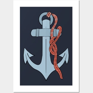 Nautical anchor Posters and Art